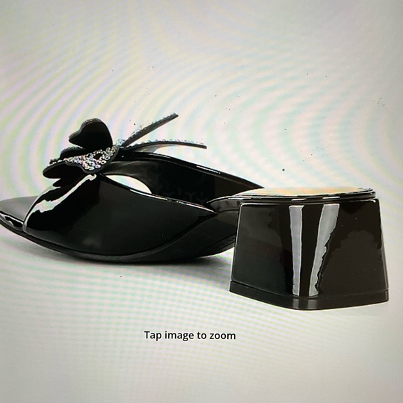 Copper Key Monarch Patent Rhinestone Butterfly Dress slides, size 9M, NWT, NEW!! - Picture 3 of 4